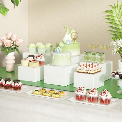 7 Stück Buffet Setzstufen Würfel Display verschachtelte Setzstufen für Süßigkeiten Partys Hochzeit