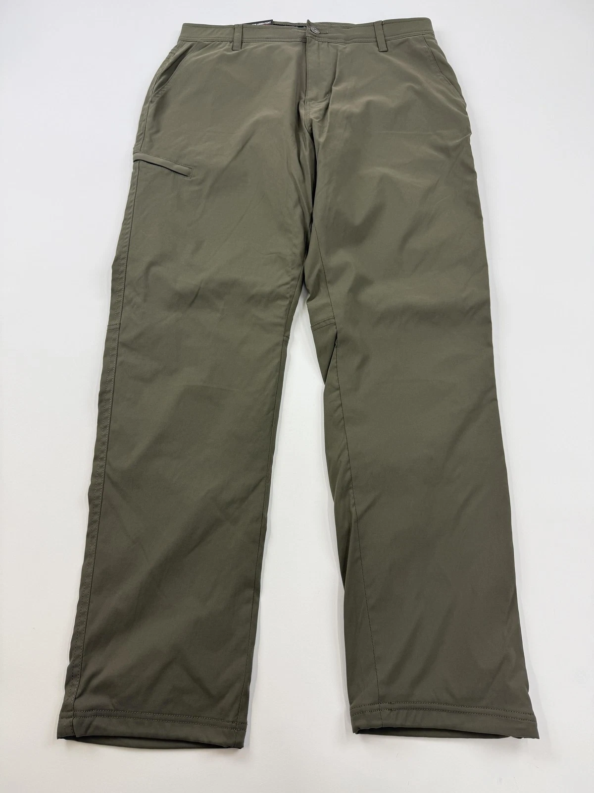 Gerry Snow Pants Mens 36x34 Green Venture Fleece Lined Softshell Zip Pocket