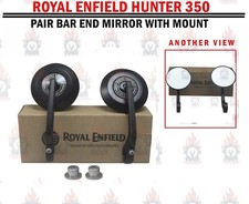 Black "BAR END MIRROR With Mount Fit For Royal Enfield Hunter 350"