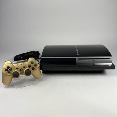 Sony PlayStation 3 PS3 CECHL01 80GB Console w/ Gold DualShock 3