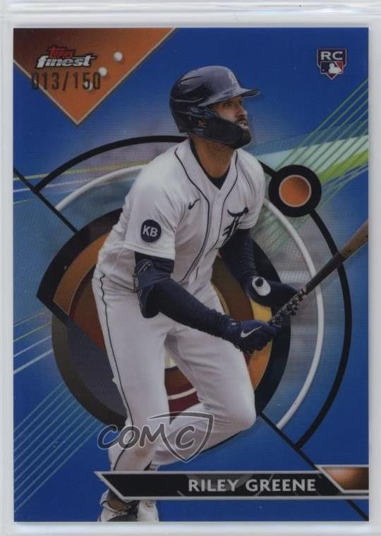 2023 Topps Finest Blue Refractor 13/150 Riley Greene #10 Rookie RC 10yf