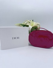 Dior Red Patent Leather Cosmetic Makeup Pouch Bag Case