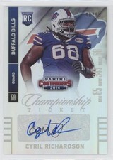 2014 Panini Contenders Championship Ticket 48/99 Cyril Richardson #117 Auto 0a2t