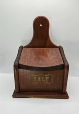 Vintage wooden salt box or salt cellar.