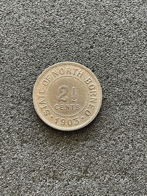 State Of North Borneo 2 1/2 Cents Coin 1903 TM1195