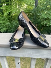 Vintage Black Women s Ferragamo Flats Made In Italy Size 8