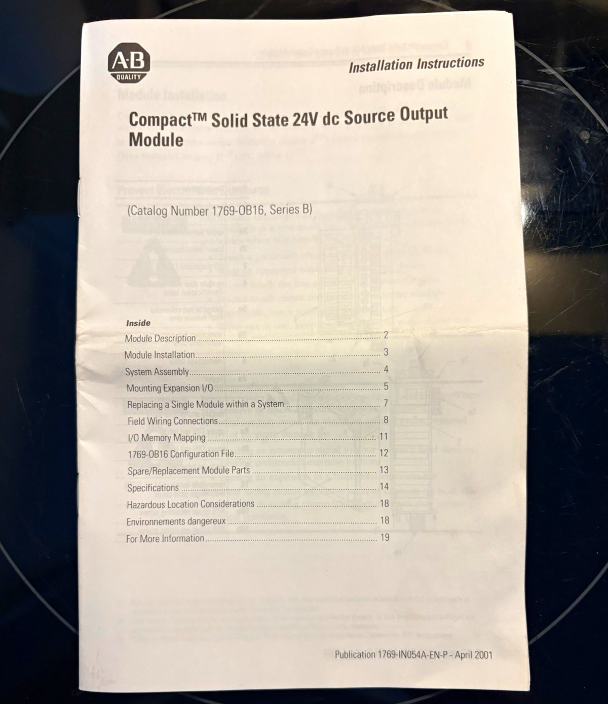 Rockwell Automation Compact I/O 24V DC Sink/Source Installation Instructions