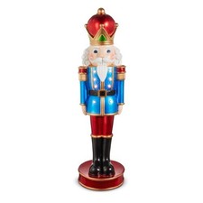 35.5" Nutcracker Lights Up, Christmas Decoration Holiday Figure, Raz, Large