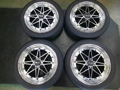 【りょう】　work Equip 15インチ ホイールセット Work Equip 40 4x100 15X12 -28 a disk Brut Silver - Threepieceus