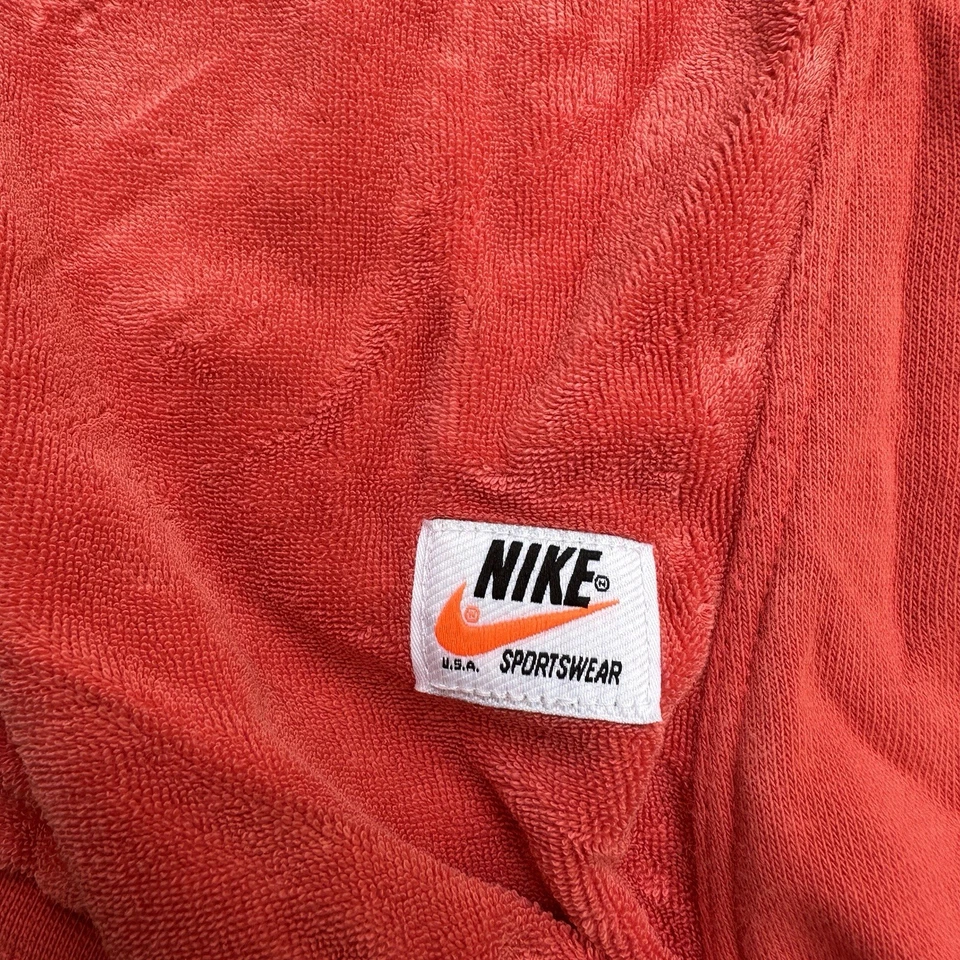 Macacão Nike feminino médio peach terry uma peça retrô ativo aconchegante roupa esportiva - Imagem 3 de 4