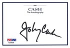 Johnny Cash Signed Cash Bookplate PSA DNA LOA Autographed Bookplate