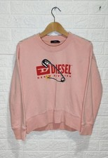 Felpa Diesel donna rosa 100% cotone con logo frontale - taglia S