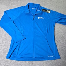 OGIO Womens XL Performance Jacket Blue Full Zip Carboline Logo Endurance Stretch