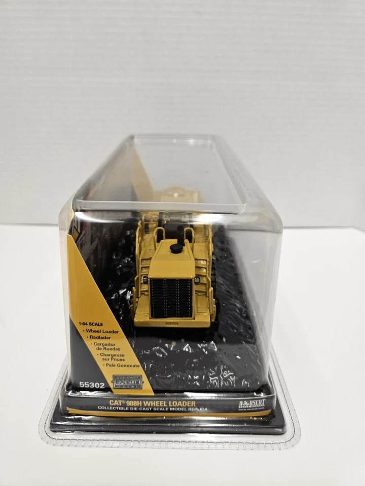 Cargadora de ruedas Norscot amarillo CAT 988H 1:64 vehículo modelo fundido a presión coleccionable Foto 4 de 4
