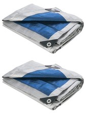 2 Lonas 20x30 Para Fiestas Cubrir El Sol Y La Lluvia Toldos Carpas Azul NEW