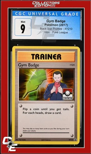 XY Black Star Promo Gym Badge XY210 Pokemon League CGC 9