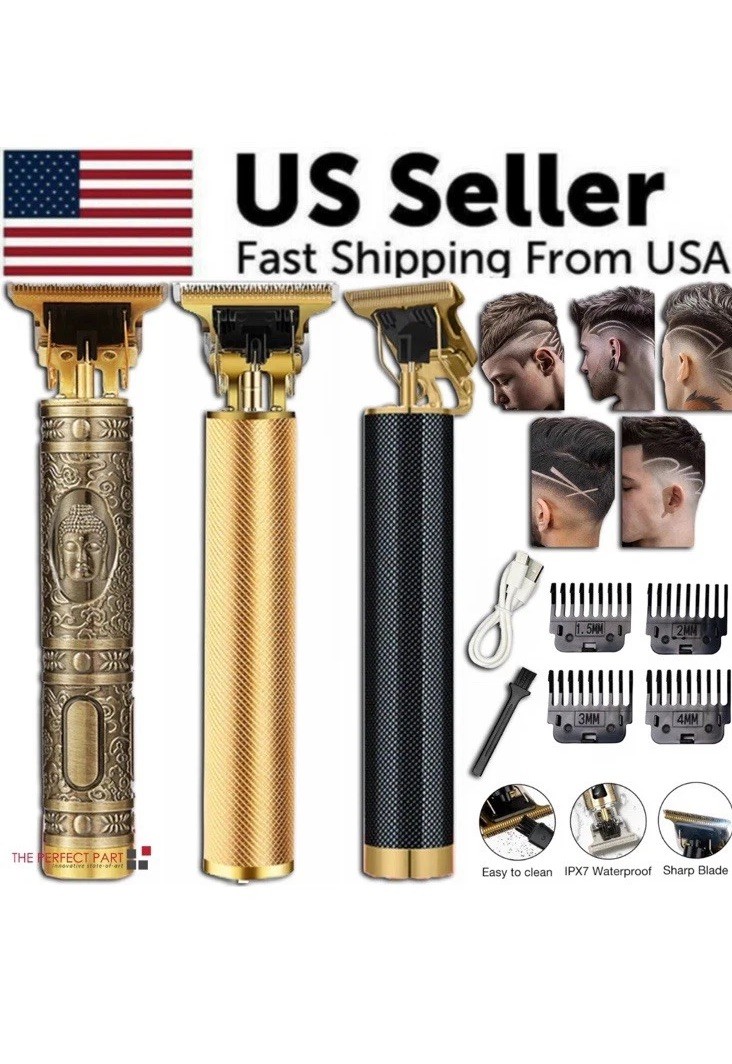 Professional Cordless Hair Clipper & Beard Trimmer Kit for Men - Barber Grade