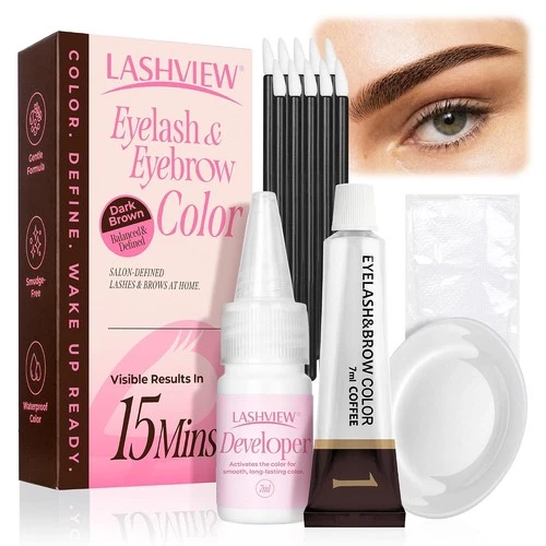 Dark Brown 2-in-1 Eyelash & Eyebrow Color Makeup Kit for Sale deal from eBay