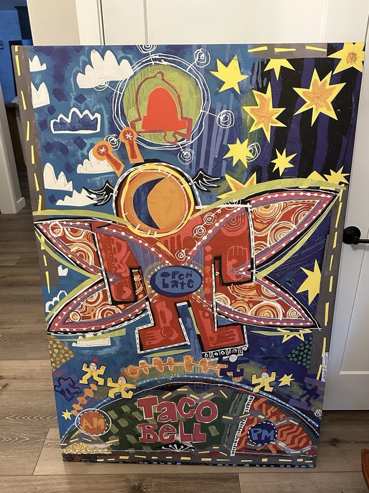 Raro conjunto completo de arte en lienzo Taco Bell Mark T Smith, 3 fotos, envío gratuito Foto 3 de 3