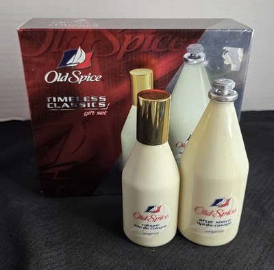 Vintage rare Old Spice Timeless Classics gift set cologne 2.5 aftershave 4.25 OZ