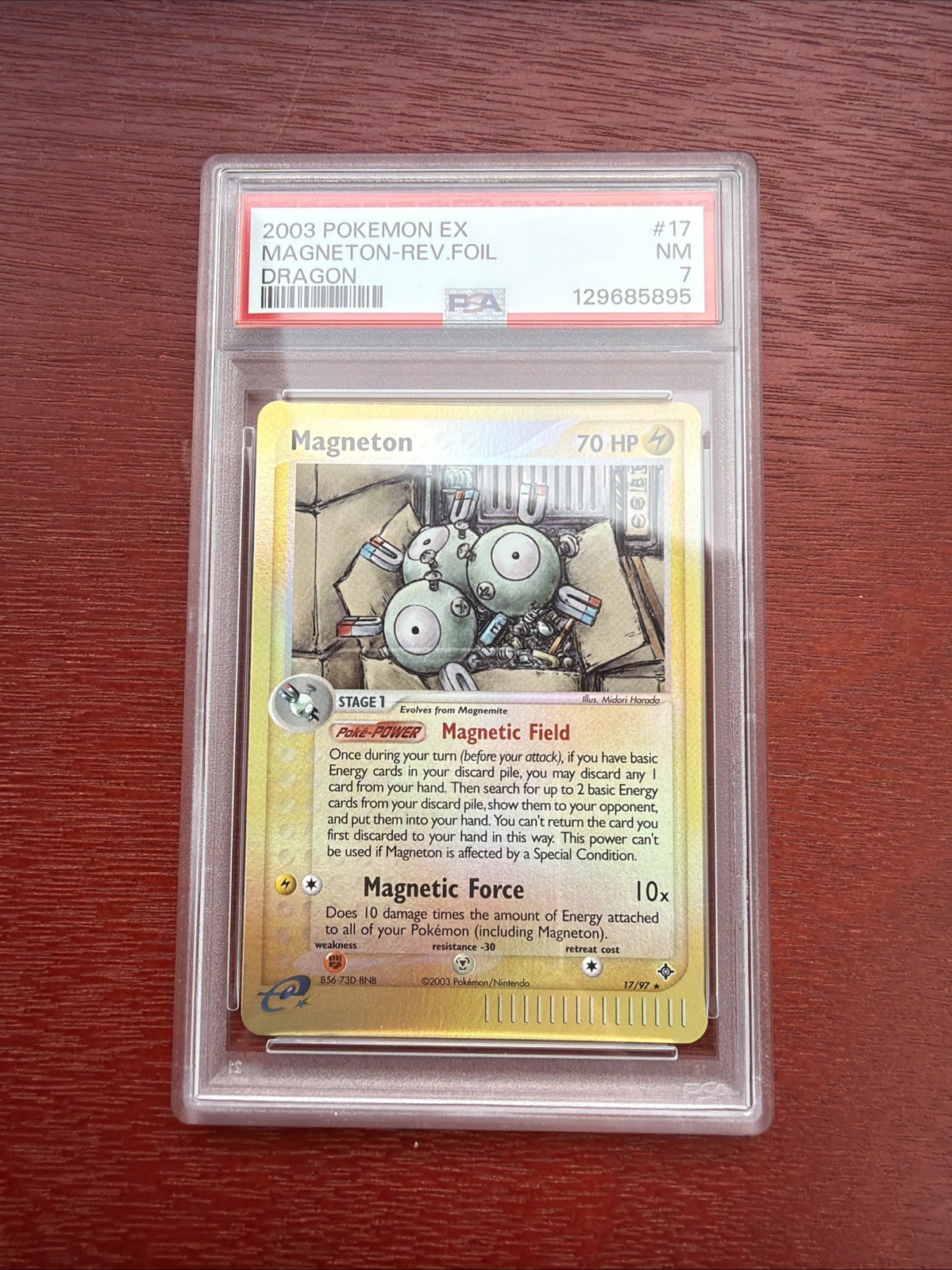 Pokemon EX Dragon Magneton 17/97 Reverse Holo PSA 7