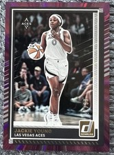 2025 WNBA Donruss Purple Shimmer #60 Jackie Young Serial # /99 Las Vegas Aces