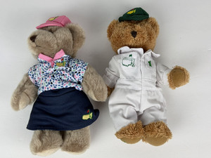 2 Augusta National Masters Plush Bears 7" 2019 Caddie Golfer