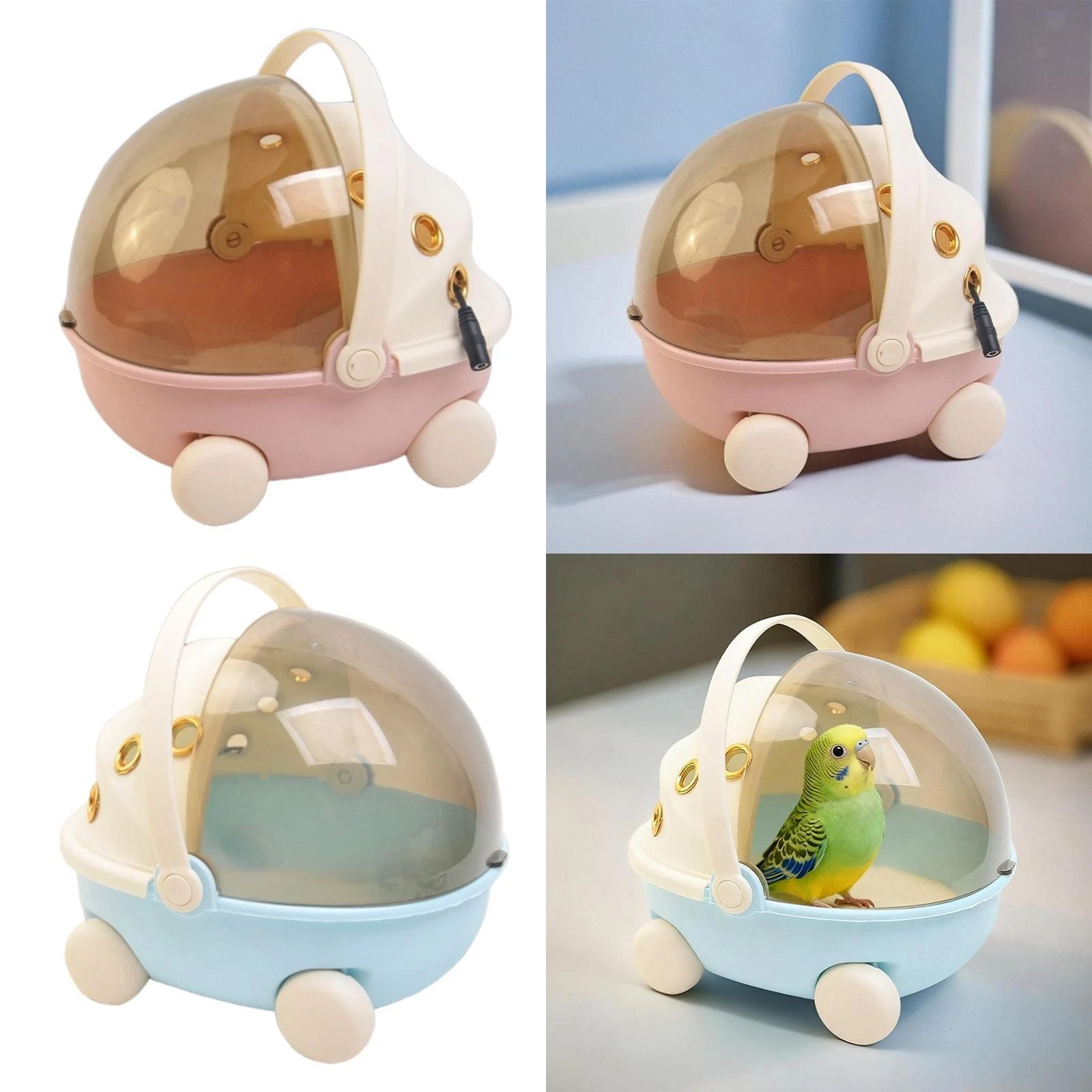 Heated Bird Carrier Bag Small Animal Carry Cage Warm Bird Bed House for African