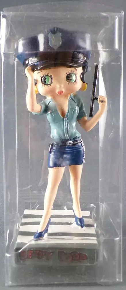 Figurine Betty Boop en uniforme pour décoration rétro de salon ou bureau