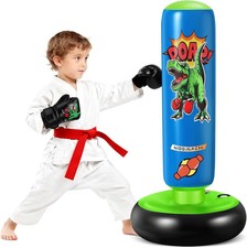 Punching Bag for Kids, 47" Stable Inflatable Dinosaur Boxing Bag, Ages 3-6