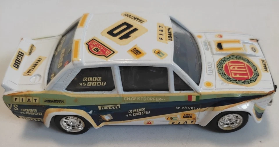 LUSO TOYS VINTAGE 1:43  AUTO DIE CAST  FIAT  131 ABARTH #10  BIANCO ART M-17 - Immagine 3 di 4