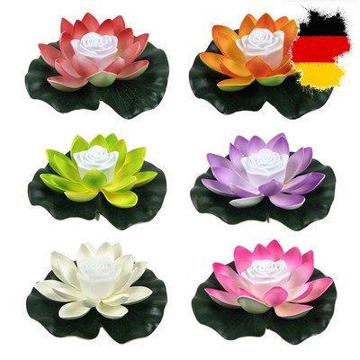 LED Waterproof Floating Lotus Light Battery Operated Lily Flower Night Lamps