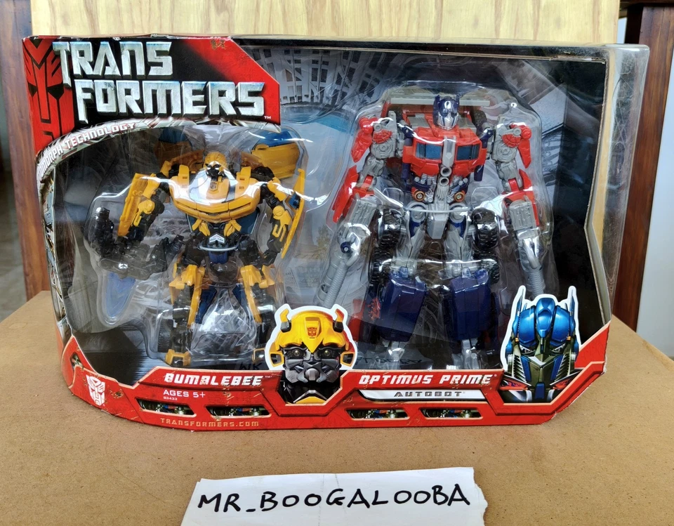 Transformers Movie 2007 Voyager Optimus Prime & Bumblebee Giftset RARE MISB - Immagine 2 di 4