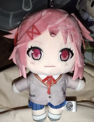 Official Doki Doki Literature Club Natsuki Plush Doll Keychain Toy Pendant 12cm