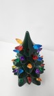 Vintage Mold Ceramic CHRISTMAS TREE 9” Painted Green Lights Up Battery Operated — photo 9