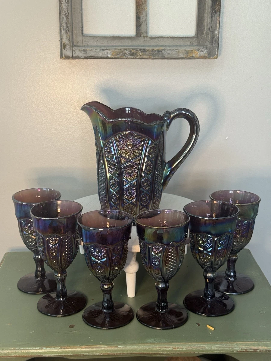 ヴィンテージ インディアナグラス　カーニバルグラス Indiana Glass Carnival Goblet In 40s 50s 60s Glassware for sale | eBay
