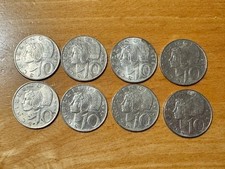 8x Coin 10 Shillings from 1974 1976 1978 1979 1980 Republic of Austria