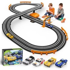 Slot Car Race Track Sets for Boys, Race Car Track with 2 High-Speed Slot 11FT