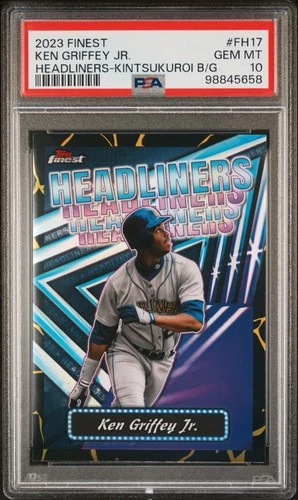 2023 Topps Finest Headliners #FH17 Ken Griffey Jr. Black Gold PSA 10 POP 7