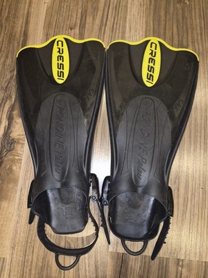 Cressi Rondine Palau Flossen Schwimmflossen Gelb-Schwarz Größe M-L EU 41-44