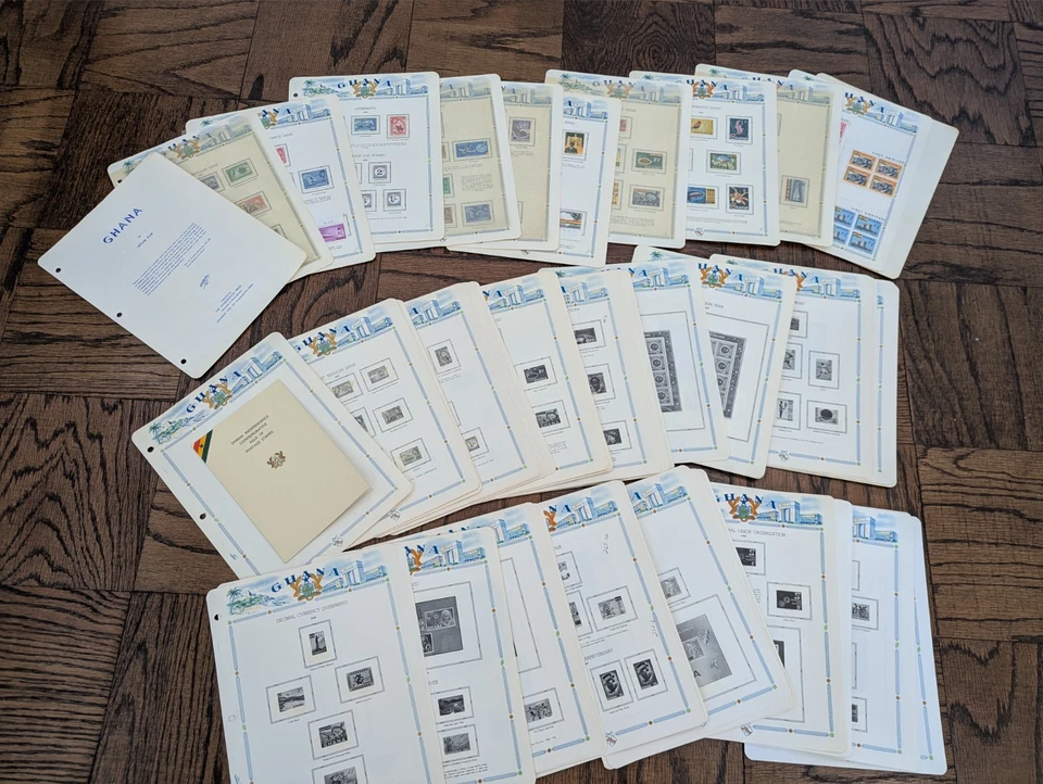 (Lote de 559 estampillas) África: Ghana 1957-1984 colección de estampillas lote álbum as blanco Foto 2 de 4