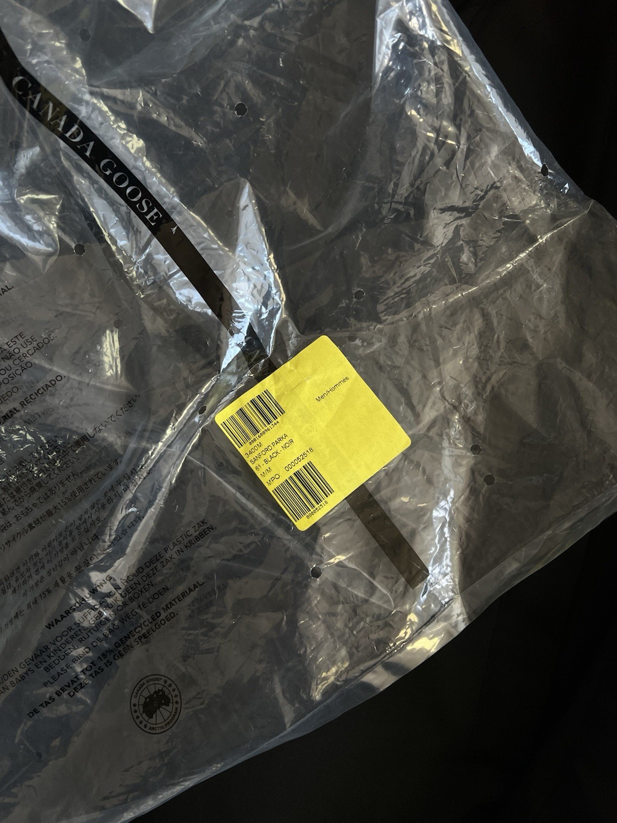 Authentic Men's Canada Goose Sanford Black Down Puffer Parka Jacket Size M thumbnail 22