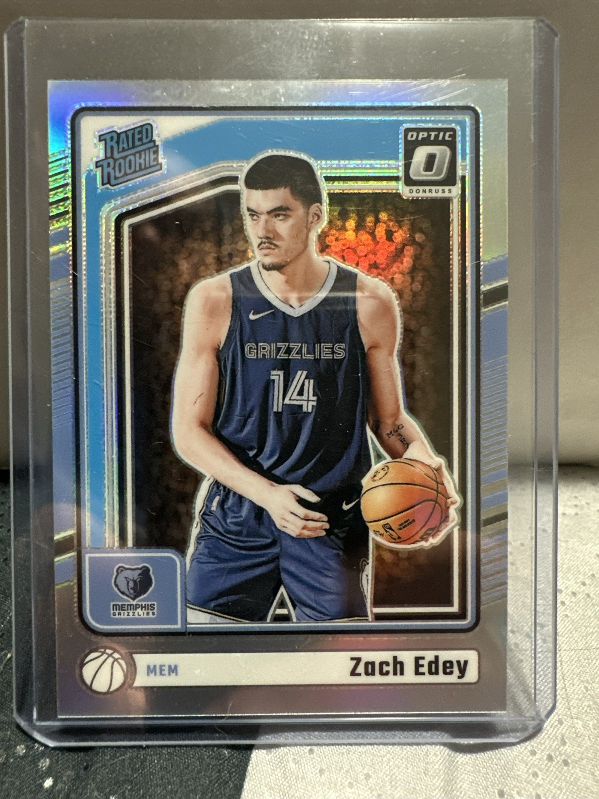 Zach Edey 2024-25  Donruss Optic Rated Rookie Silver Prizm Holo 288 Grizzlies