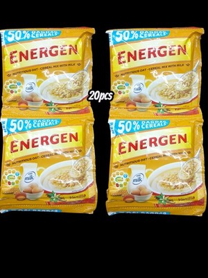 Energen Vanilla Nutritious Oat Cereal mix with MILK 40g x 20 sachets 