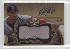 2013 Topps Triple Threads Unity Jumbo Relics 62/99 Felix Doubront Auto 1cx3