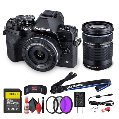 Olympus OM-D E-M10 Mark IV Mirrorless Camera w 14-42mm EZ Lens (International