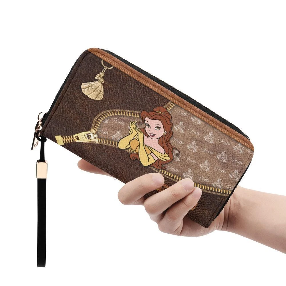 Princess Belle Cartoon Women Leather Handbag