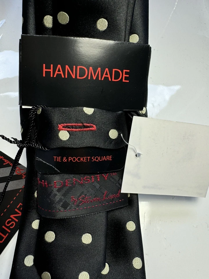 NWT Polka Dots Neck Tie & Hanky Steven Land – NEW Collection Hi-DENSITY - Image 3 of 4