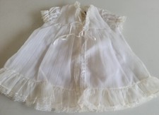 Vtg. Madonna Christening Gown White Sheer Lined