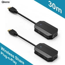 HD 30m Wireless HDMI Extender Video Transmitter and Receiver for Camera PC To TV